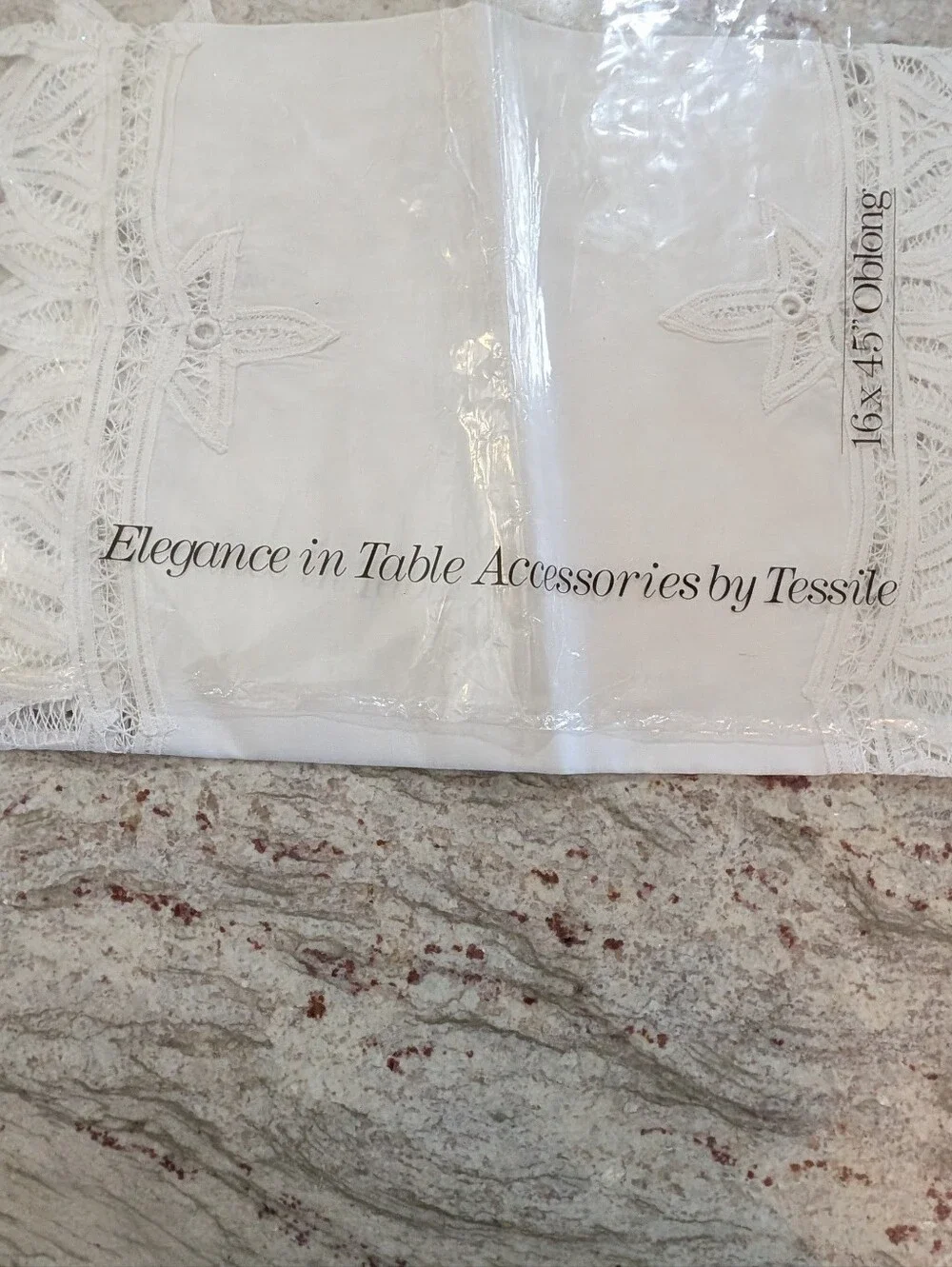 Battenberg Lace Table Runner By Tessile White 45